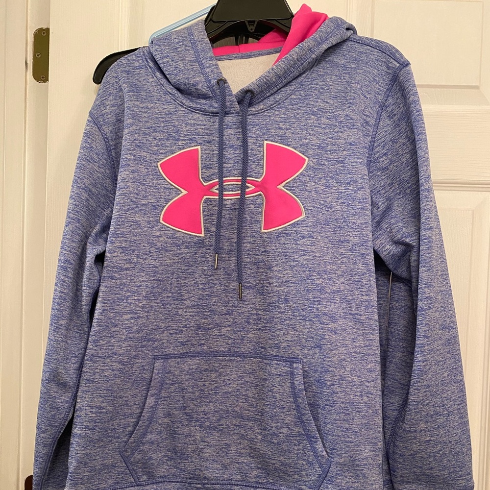 Under Armour Hoodie XL in periwinkle/hot pink